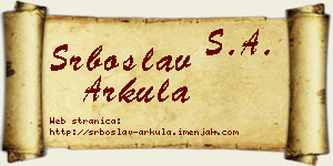 Srboslav Arkula vizit kartica